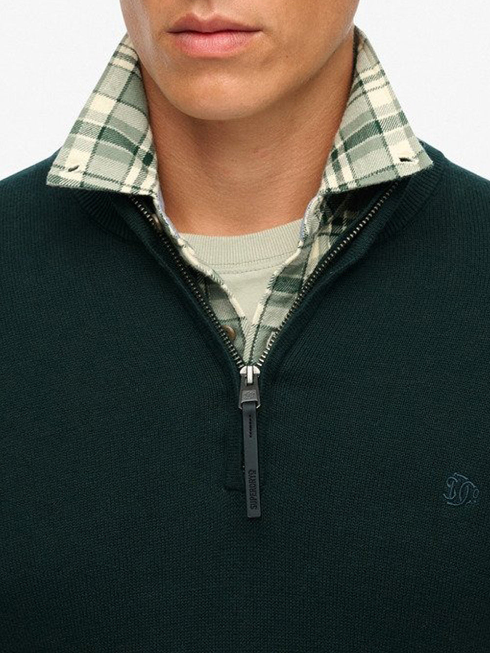 Pullover Superdry Essentials Cotton da Uomo - Verde