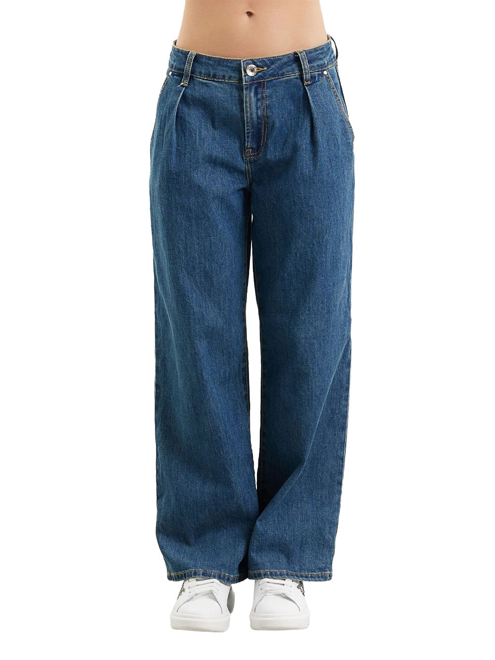 Jeans Wide Take Two Rosa da Donna - Denim