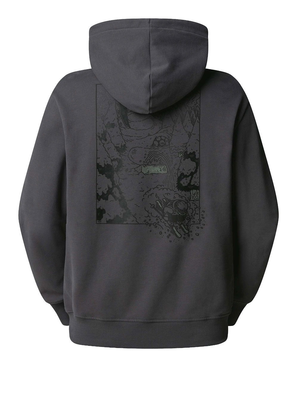 Felpa Cappuccio The North Face Powder Days da Uomo - Grigio