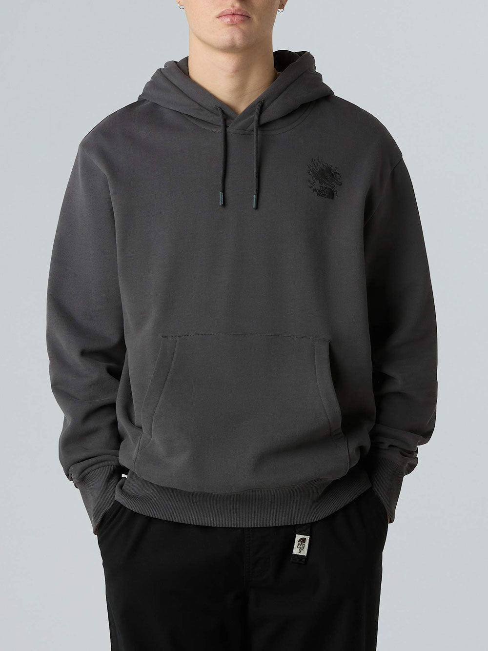 Felpa Cappuccio The North Face Powder Days da Uomo - Grigio