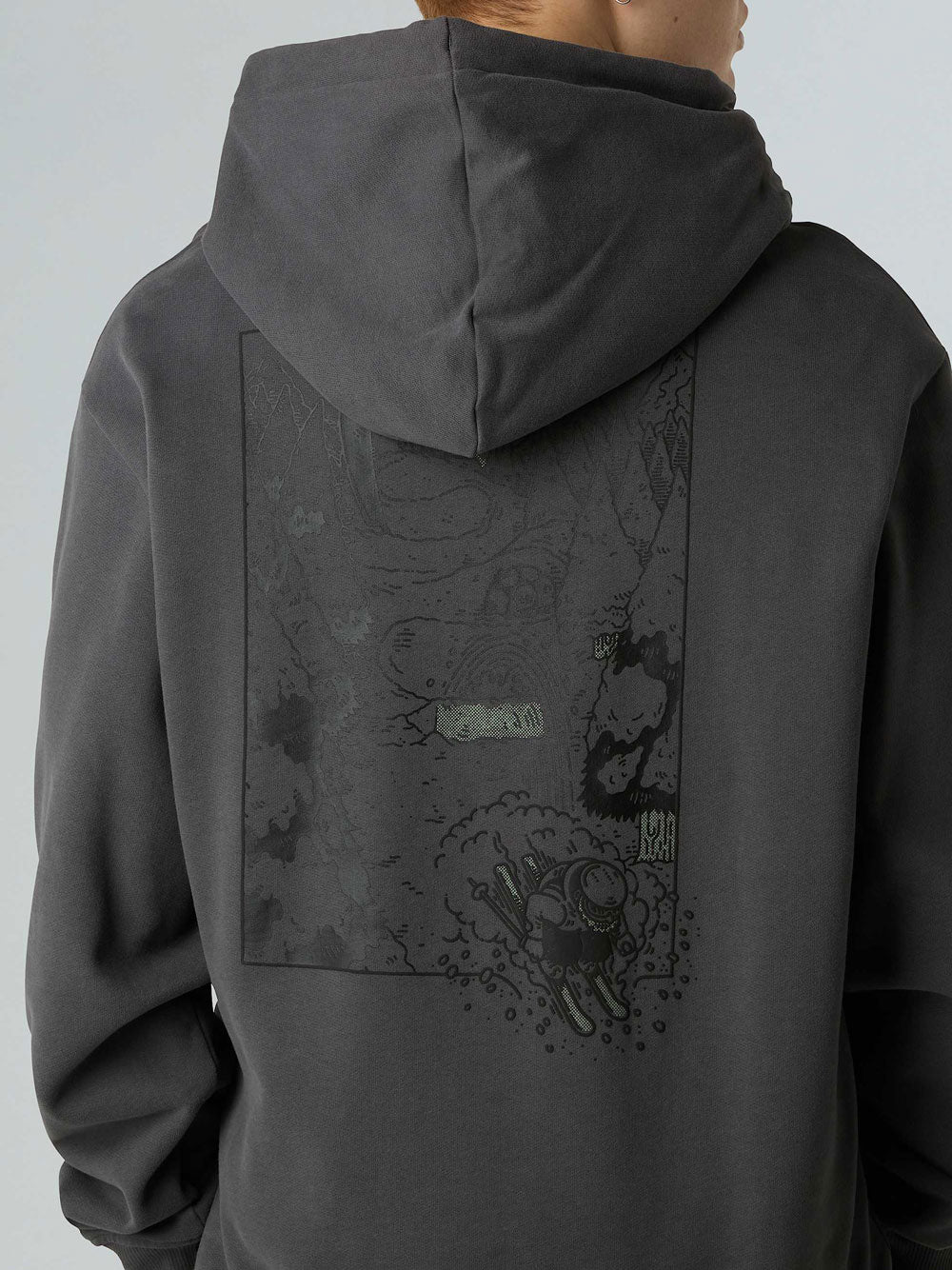 Felpa Cappuccio The North Face Powder Days da Uomo - Grigio