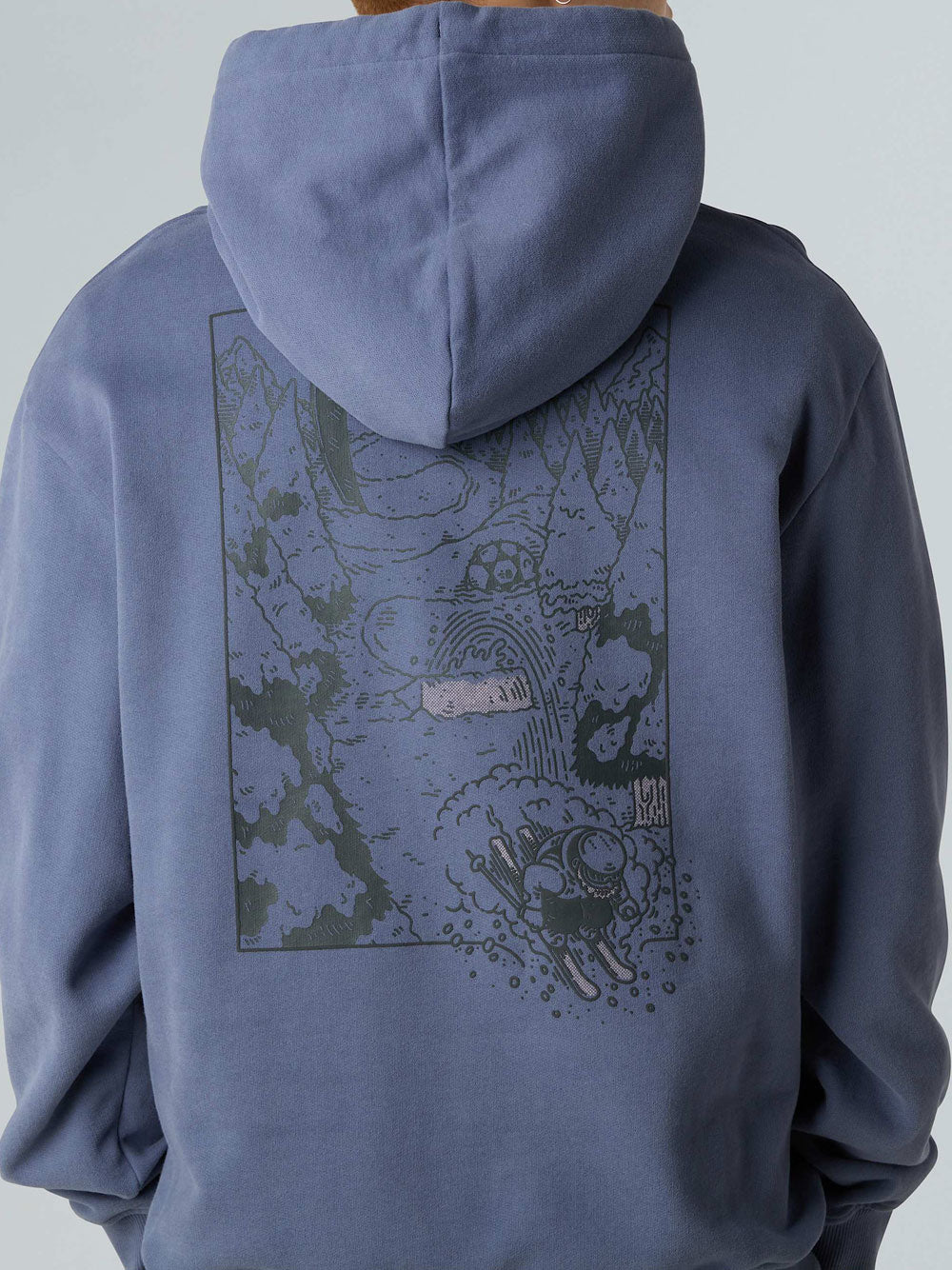 Felpa Cappuccio The North Face Powder Days da Uomo - Viola