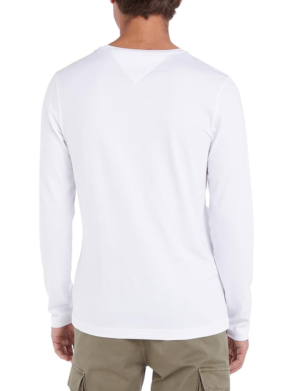 Tommy Hilfiger T-shitr Manica Lunga Uomo Mod. MW0MW10804 YBR Bianco
