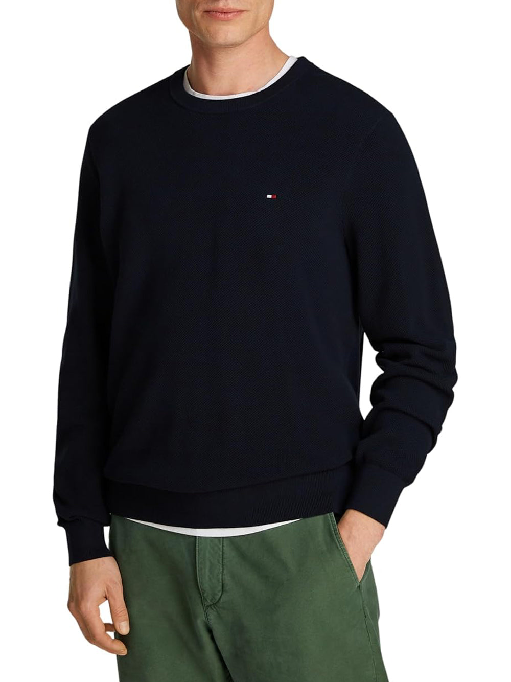 Tommy Hilfiger Pullover Uomo Mod. MW0MW36347 DW5 Blu