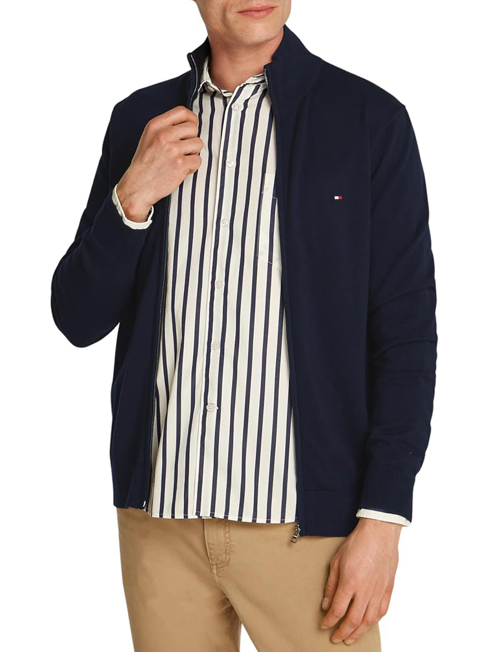 Tommy Hilfiger Cardigan Uomo Mod. MW0MW36517 DW5 Blu