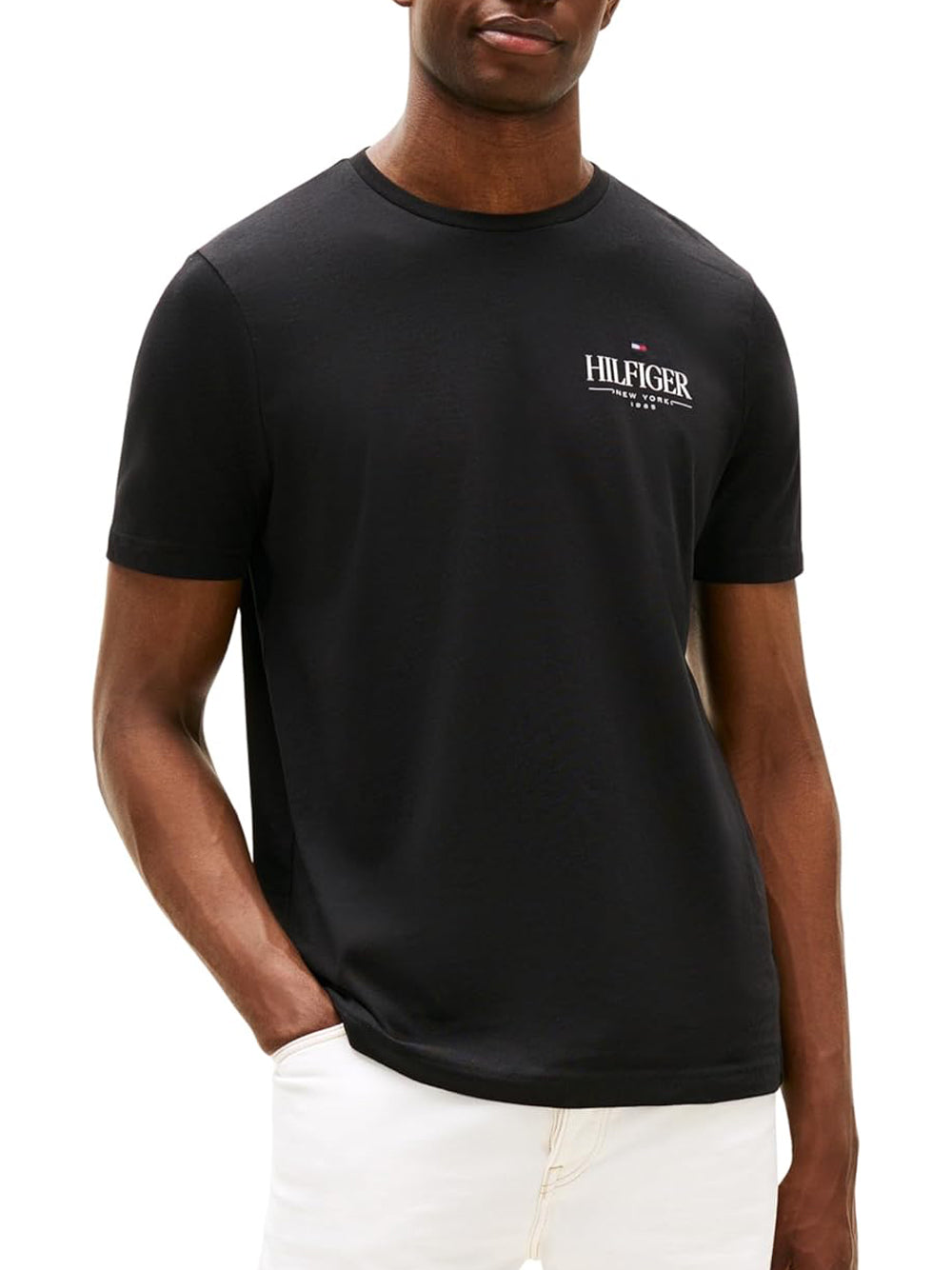 Tommy Hilfiger T-shirt Uomo Mod. MW0MW39355 BDS Black Nero