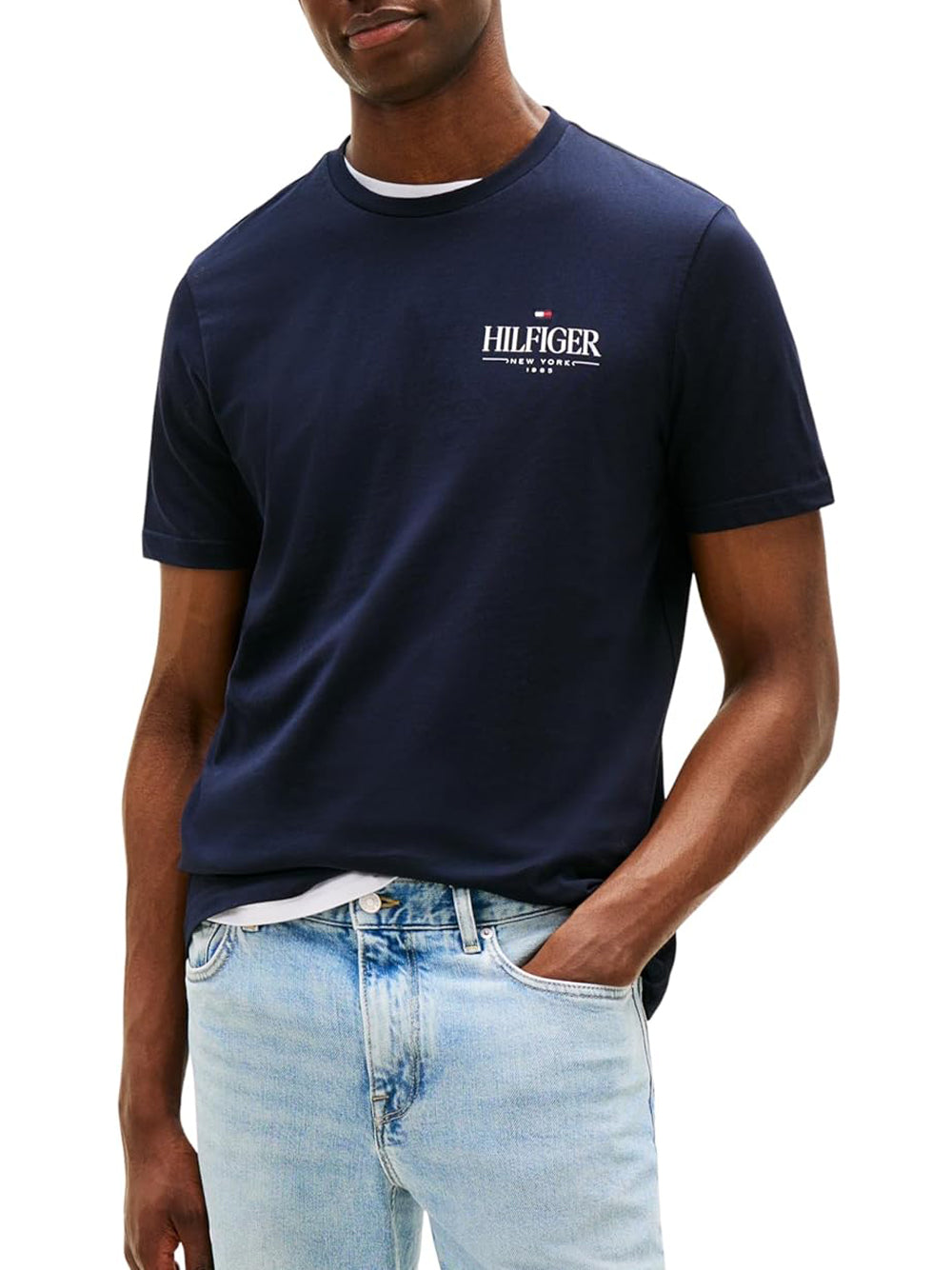 Tommy Hilfiger T-shirt Uomo Mod. MW0MW39355 DW5 Blu