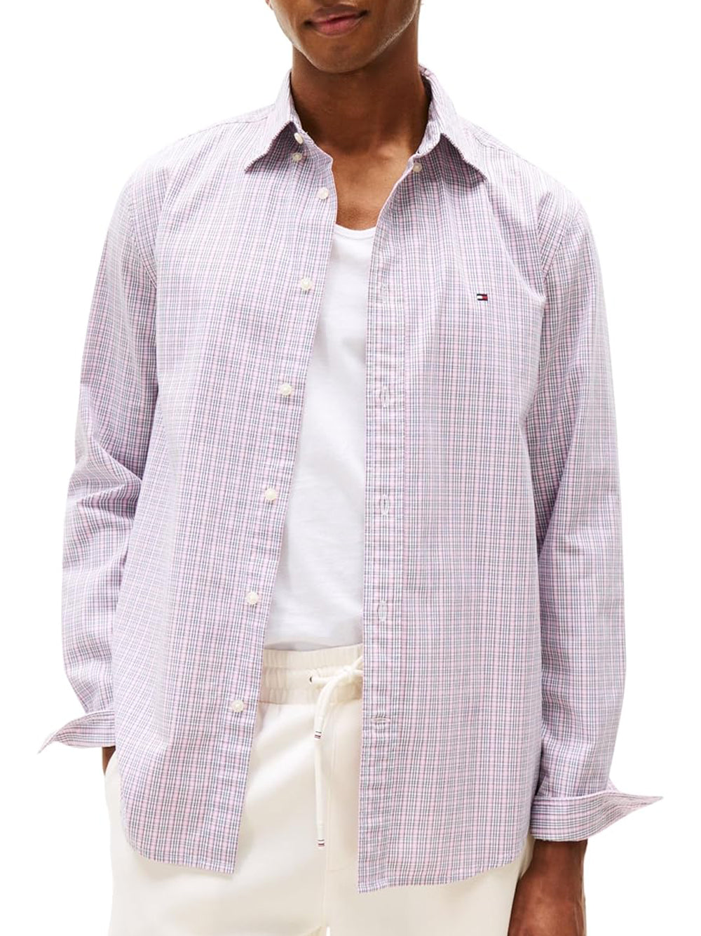 Tommy Hilfiger Camicia Manica Lunga Uomo Mod. MW0MW39459 0PP Rosa