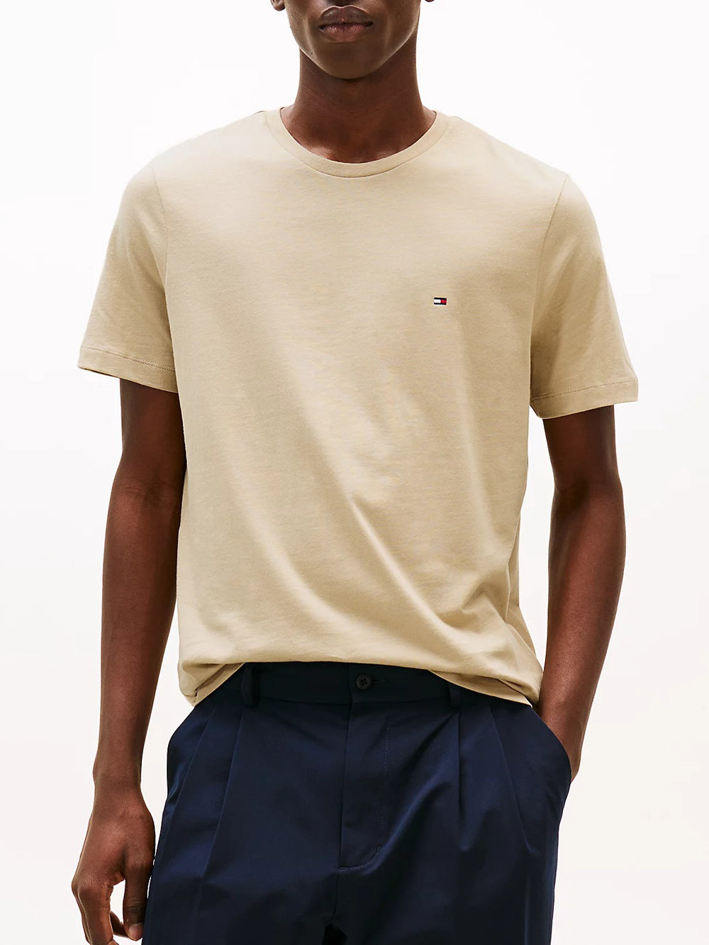Tommy Hilfiger T-shirt Uomo Mod. MW0MW39995 RBT Beige