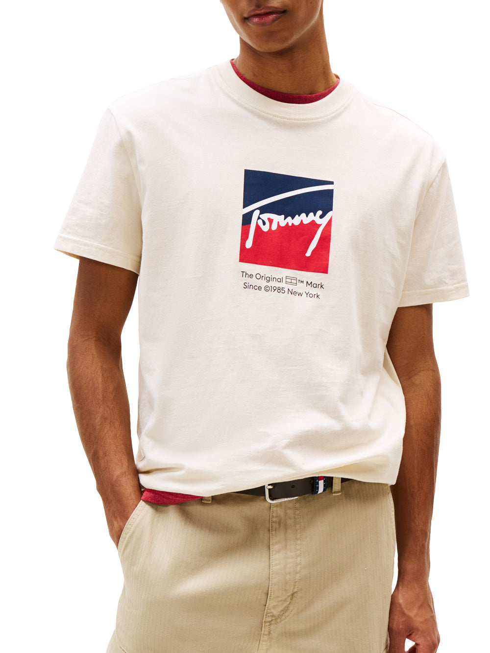Tommy Hilfiger Tommy Hilfiger T-shirt Uomo Mod. DM0DM21940 ACH Beige