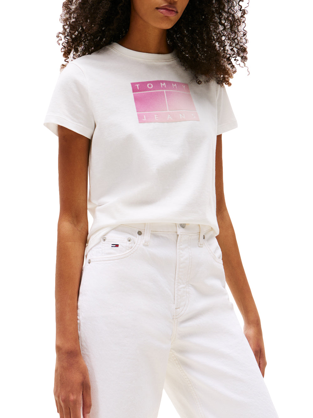 Tommy Hilfiger Tommy Hilfiger T-shirt Donna Mod. DW0DW20905 YBL Bianco