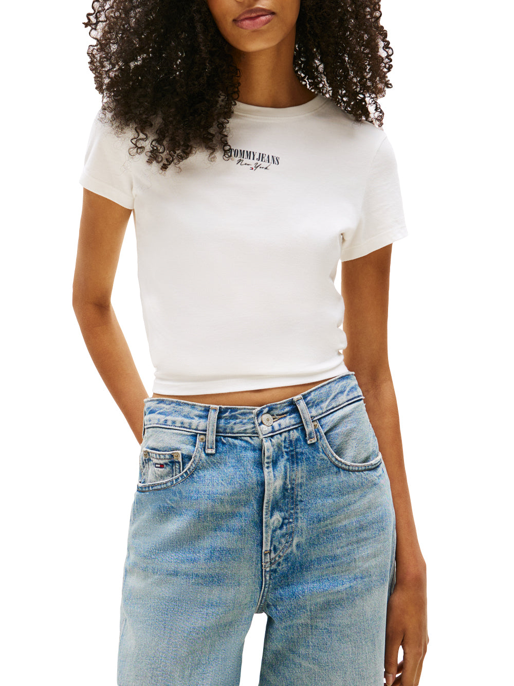 Tommy Hilfiger Tommy Hilfiger T-shirt Donna Mod. DW0DW20913 YBL Bianco