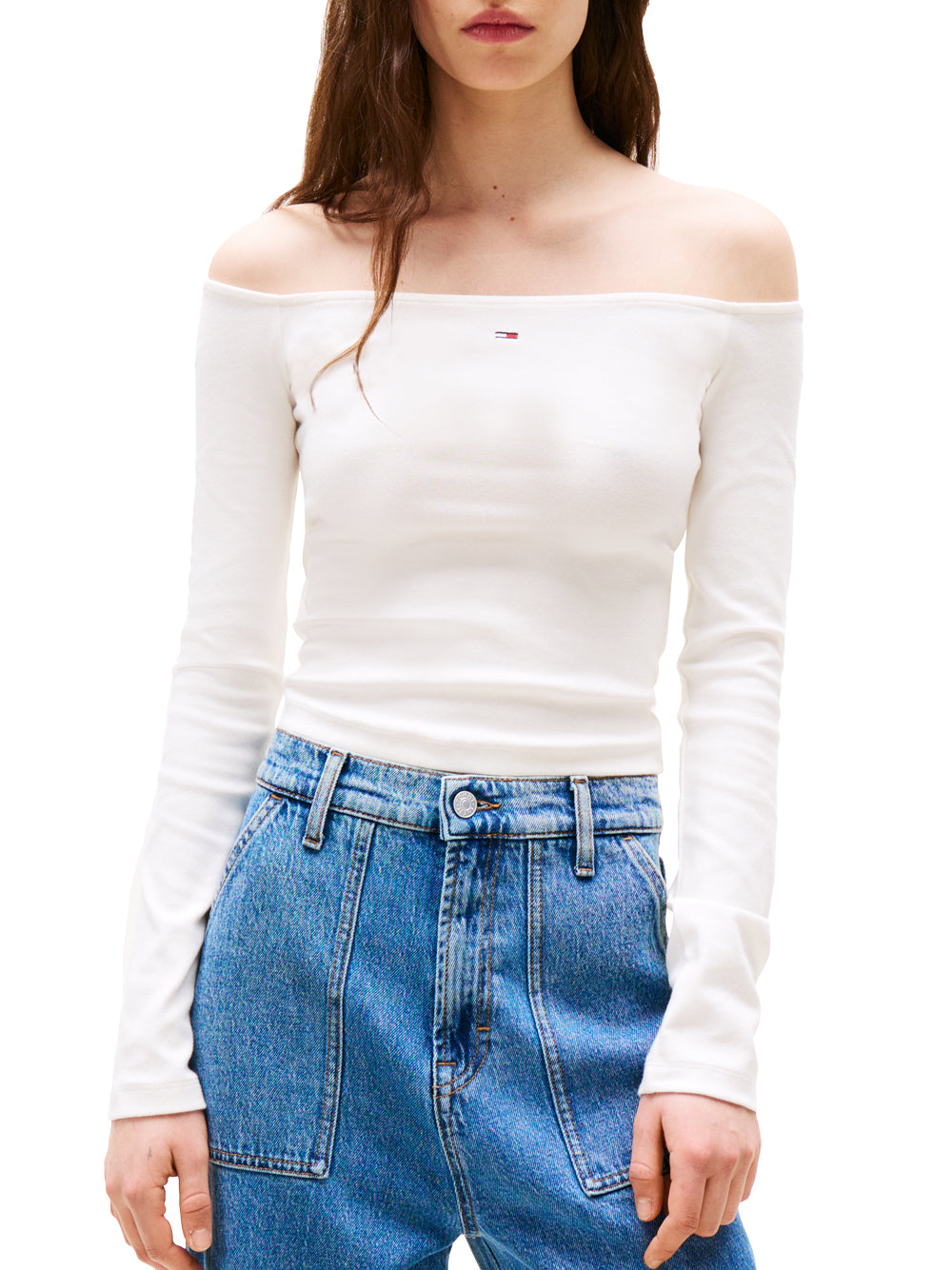 Tommy Hilfiger Tommy Hilfiger T-shirt Donna Mod. DW0DW20919 YBL Bianco