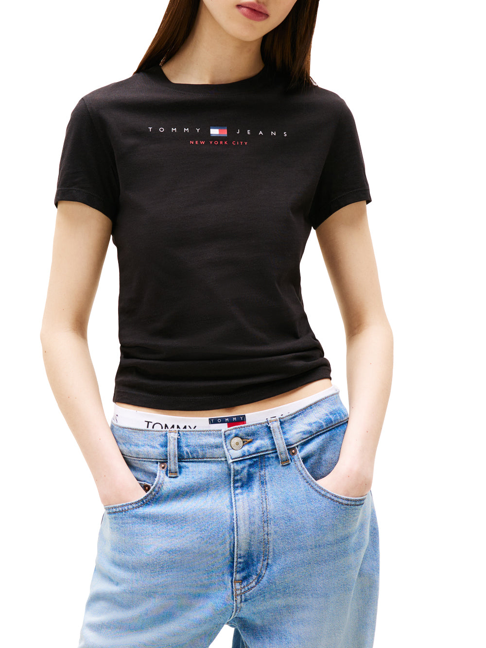 Tommy Hilfiger Tommy Hilfiger T-shirt Donna Mod. DW0DW21422 BDS Nero