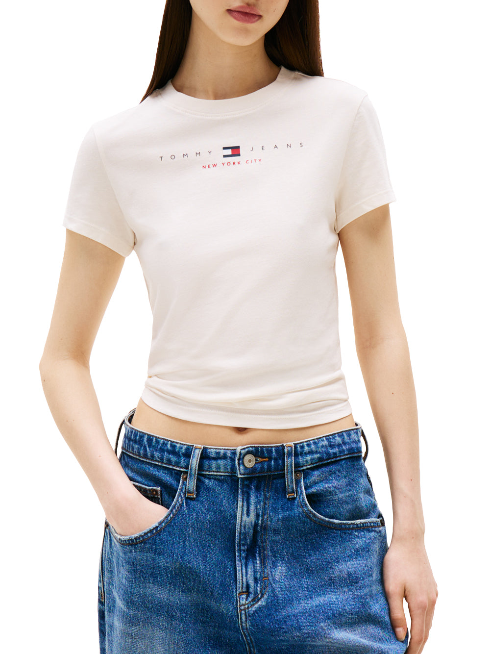 Tommy Hilfiger Tommy Hilfiger T-shirt Donna Mod. DW0DW21422 YBH Bianco