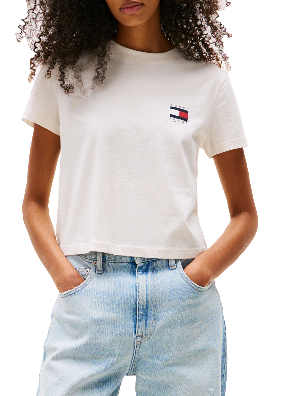 Tommy Hilfiger Tommy Hilfiger T-shirt Donna Mod. DW0DW21423 YBH Bianco