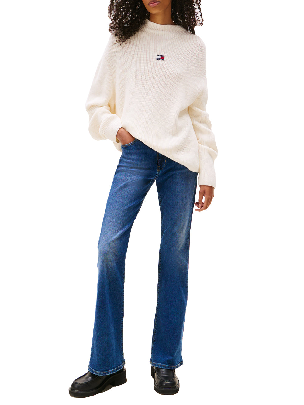 Tommy Hilfiger Tommy Hilfiger Maglia Donna Mod. DW0DW21676 YBH Panna Avorio