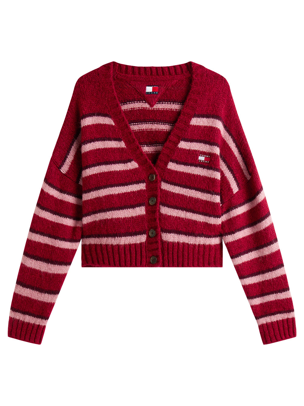 Tommy Hilfiger Tommy Hilfiger Cardigan Donna Mod. DW0DW21678 RIGA XJP Fragola Rosso