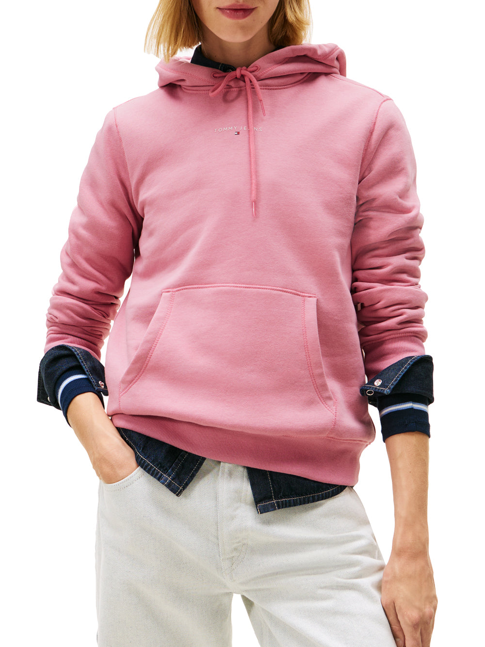 Tommy Hilfiger Tommy Hilfiger Felpa cappuccio Donna Mod. DW0DW21963 THC Rosa