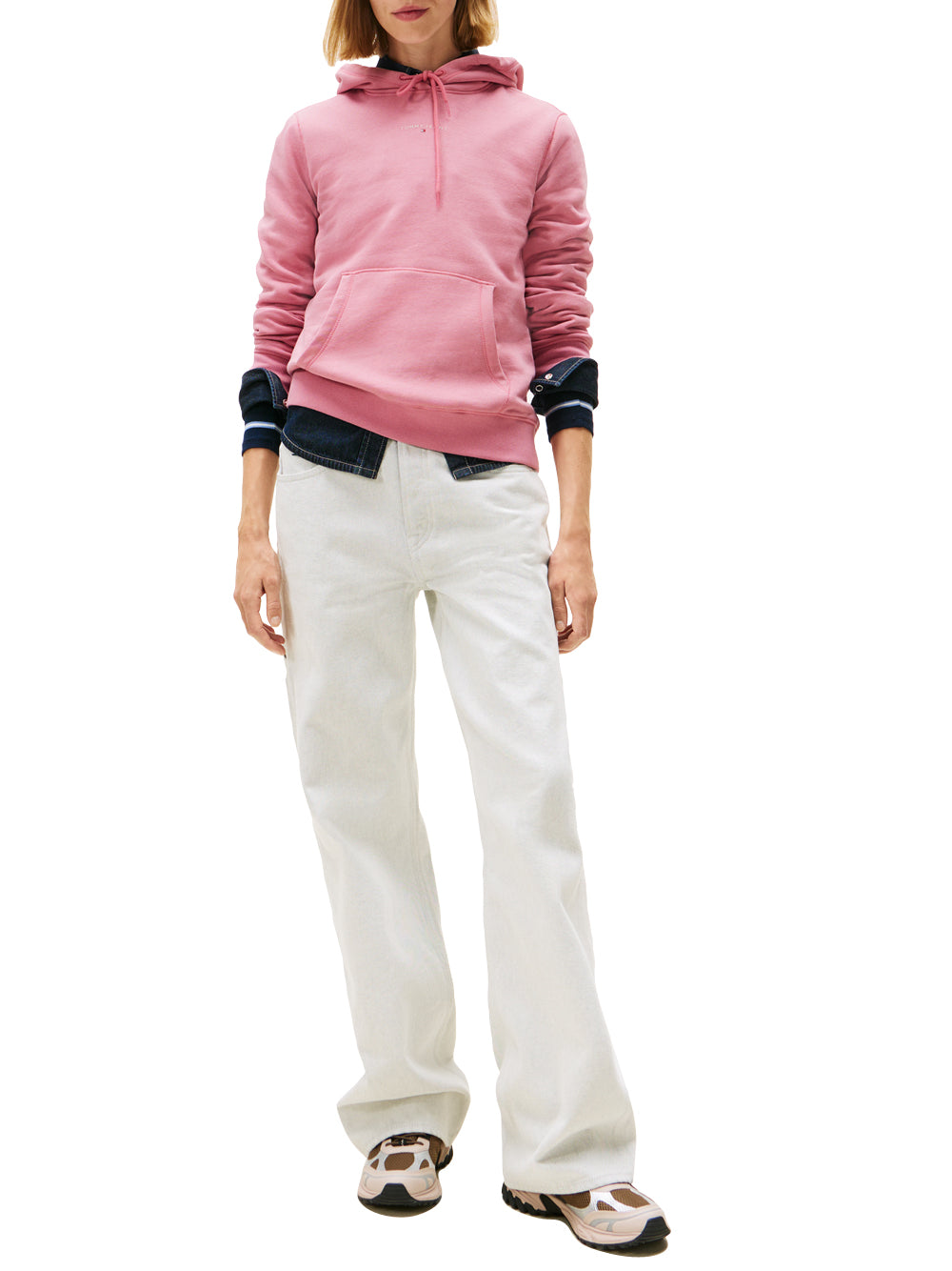 Tommy Hilfiger Tommy Hilfiger Felpa cappuccio Donna Mod. DW0DW21963 THC Rosa