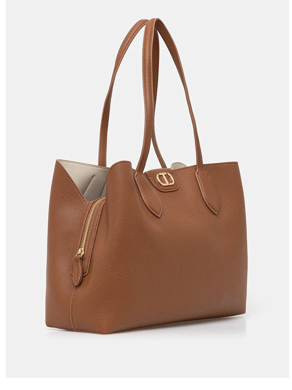 Borsa Shopper Twin Set da Donna - Marrone
