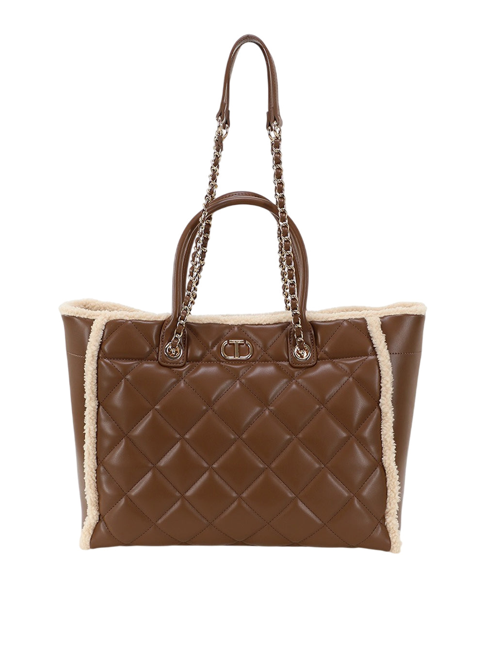 Borsa Shopper Twin Set da Donna - Marrone