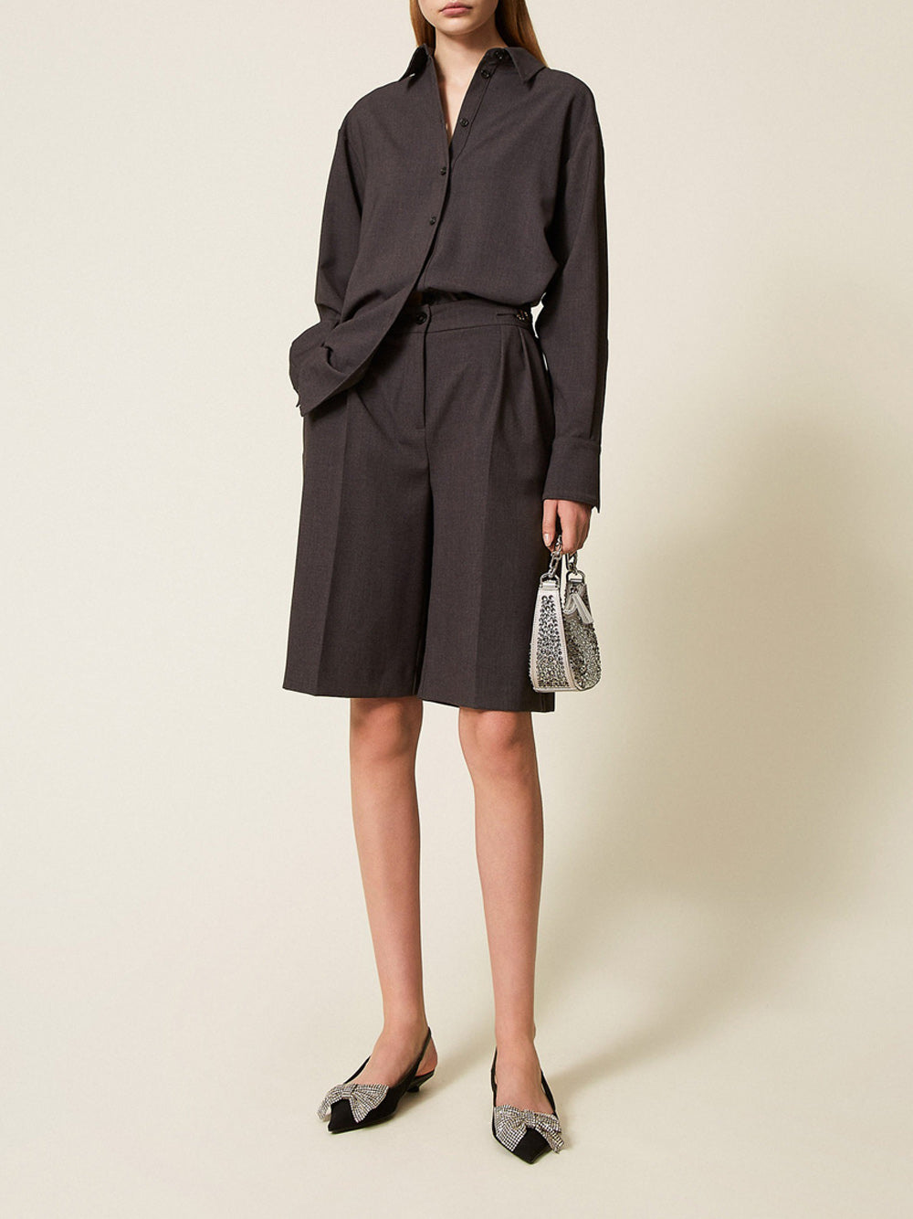 Bermuda Twin Set da Donna - Grigio