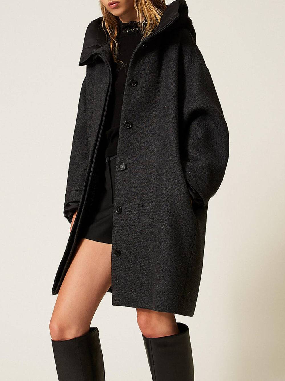 Cappotto Twin Set da Donna - Nero