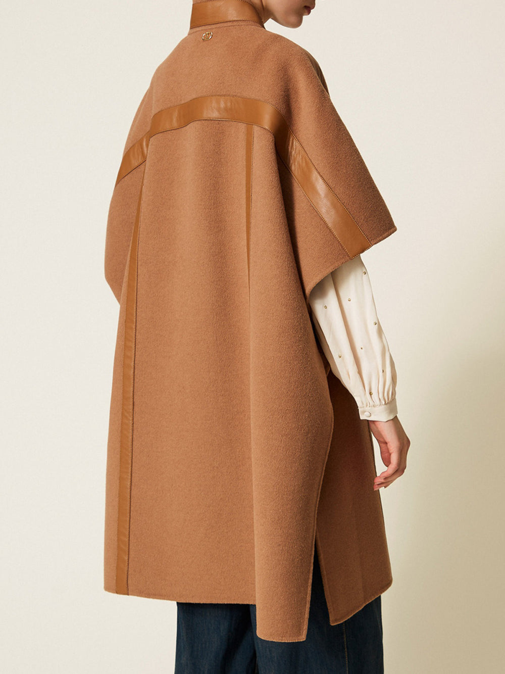 Mantella Twin Set da Donna - Marrone