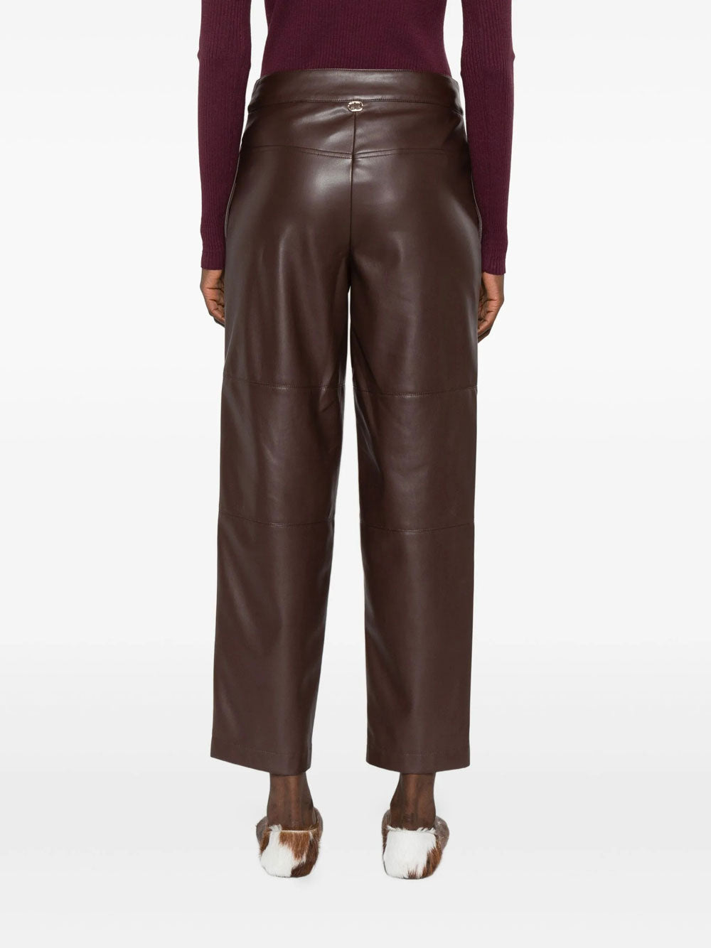 Pantalone Carrot Twin Set da Donna - Marrone