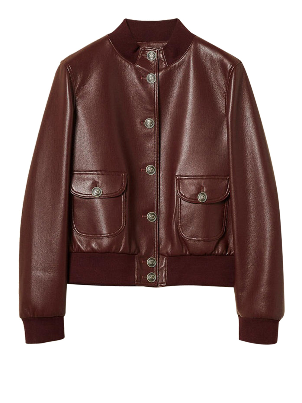 Giubbino di Pelle Twin Set da Donna - Bordeaux