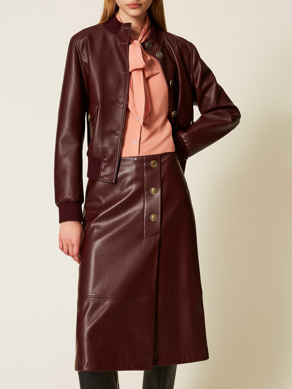 Gonna Longuette Twin Set da Donna - Bordeaux