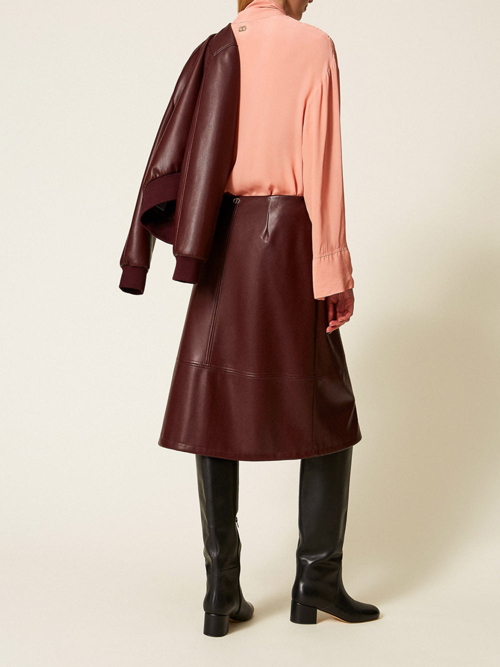 Gonna Longuette Twin Set da Donna - Bordeaux