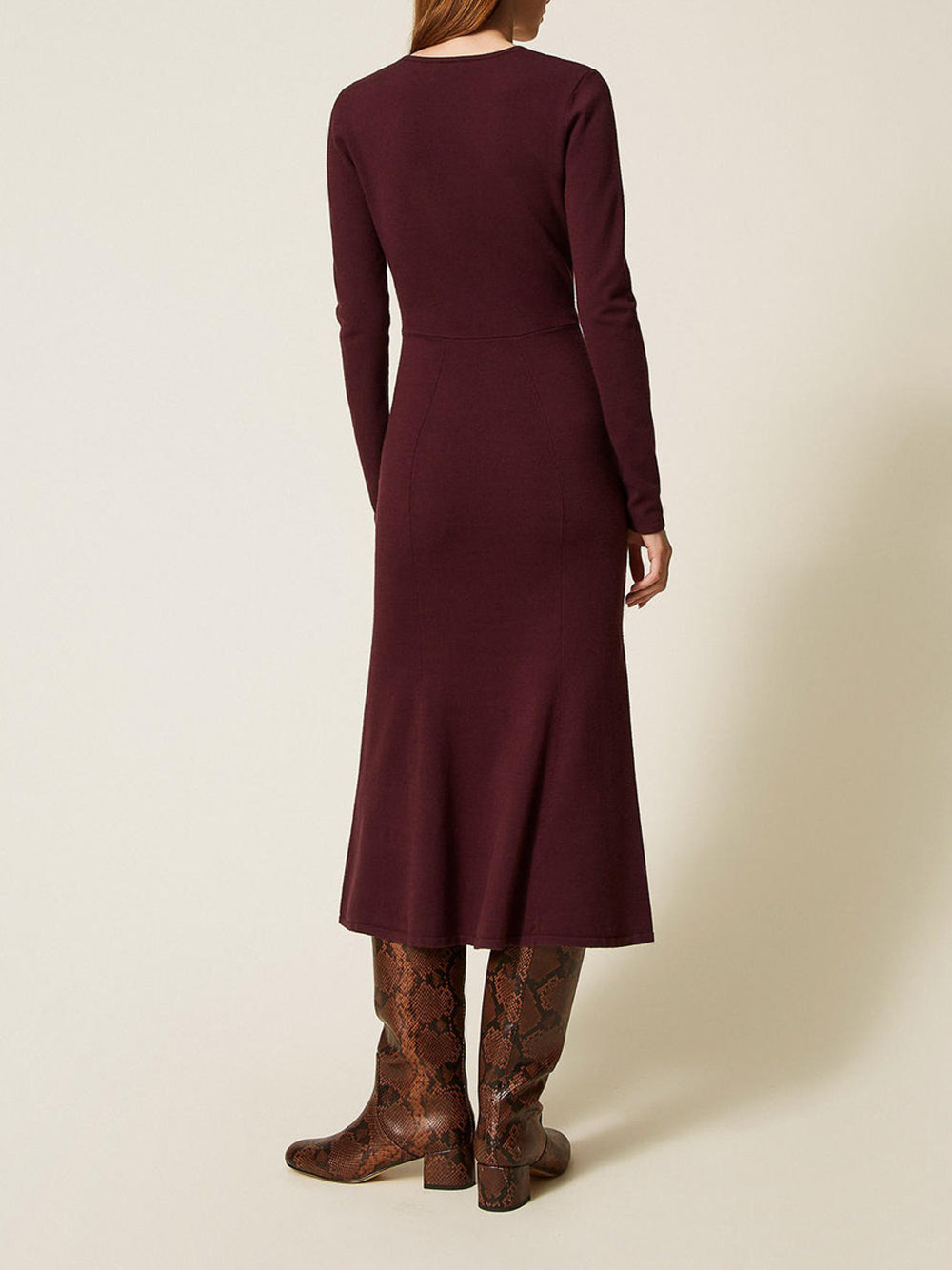 Vestito Longuette Twin Set da Donna - Bordeaux