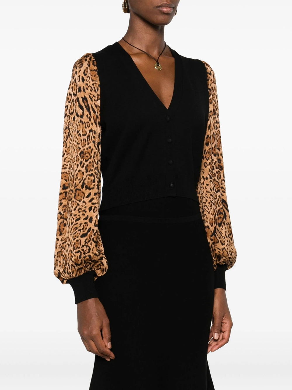 Cardigan Twin Set da Donna - Nero