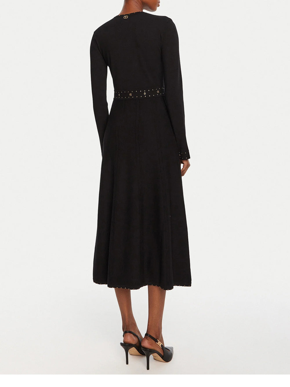 Vestito Longuette Twin Set da Donna - Nero