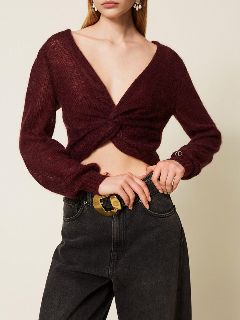 Maglia Twin Set da Donna - Bordeaux