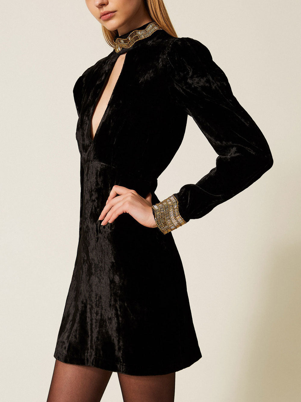 Vestito Mini Twin Set da Donna - Nero