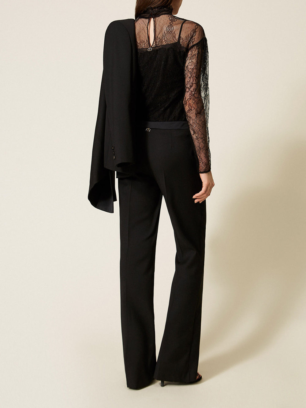 Pantalone Zampa Twin Set da Donna - Nero