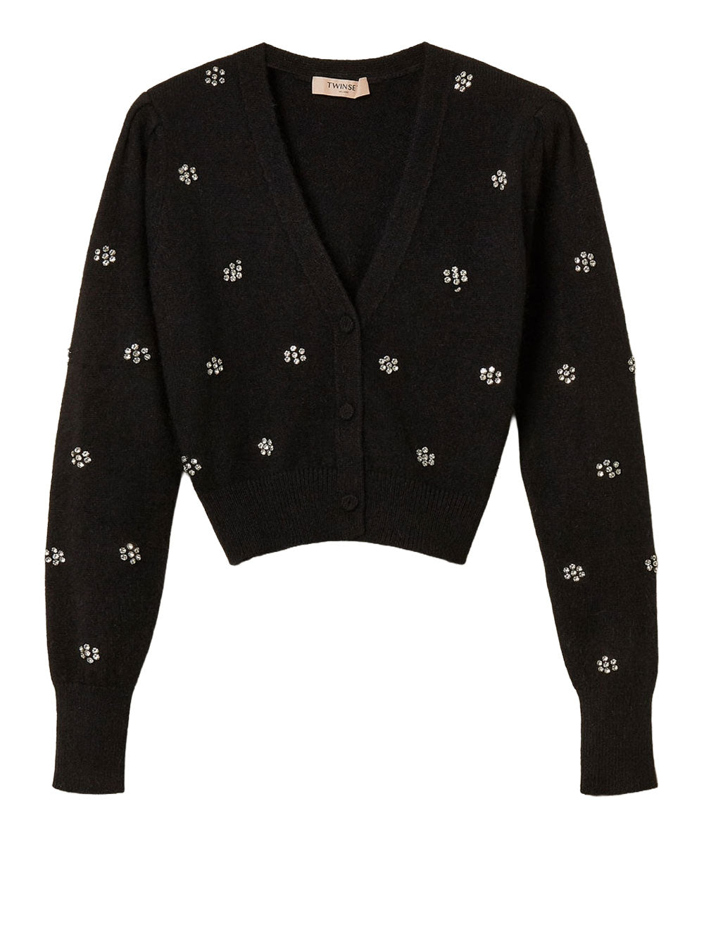 Cardigan Twin Set da Donna - Nero