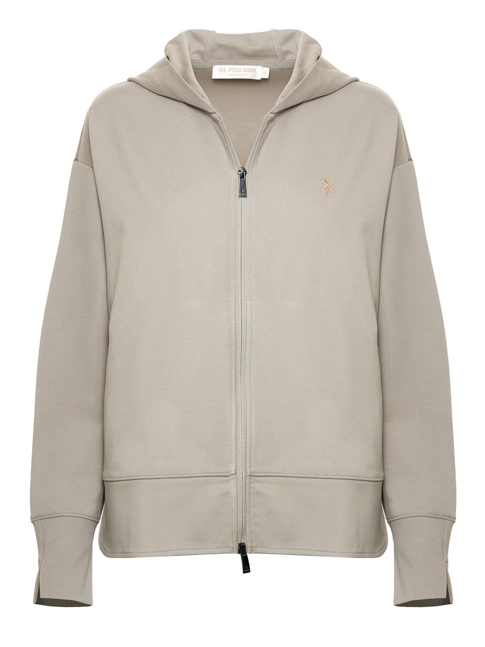 Felpa Zip U.S. Polo Assn. Dile da Donna - Avorio