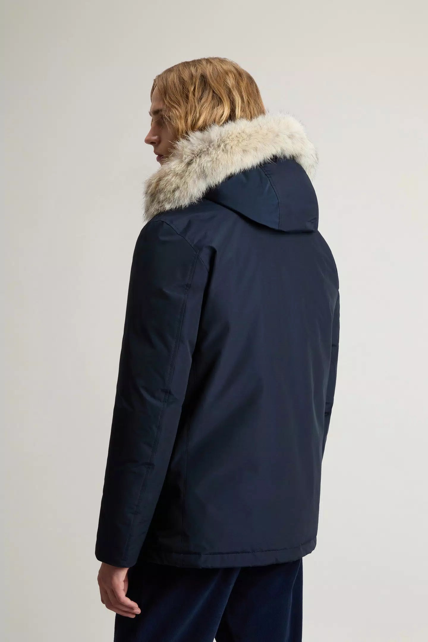 Woolrich Giubbotto ARCTIC DETACHABLE FUR ANORAK Uomo Mod. CFWOOU0484MRUT0001 MLB Blu
