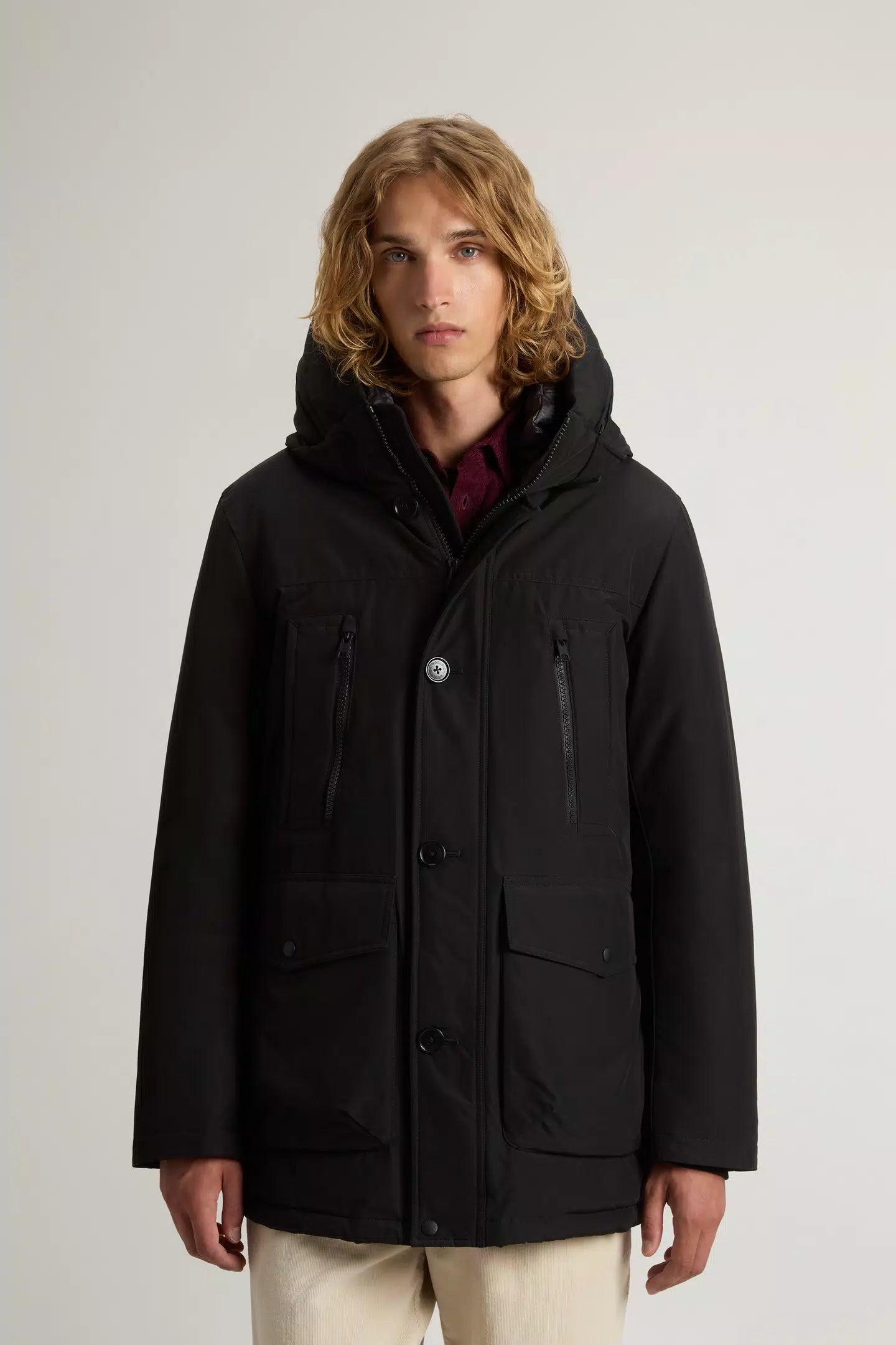 Woolrich Giubbotto RAMAR ARCTIC PARKA Uomo Mod. CFWOOU0866MRUT0001 BLK BLACK Nero