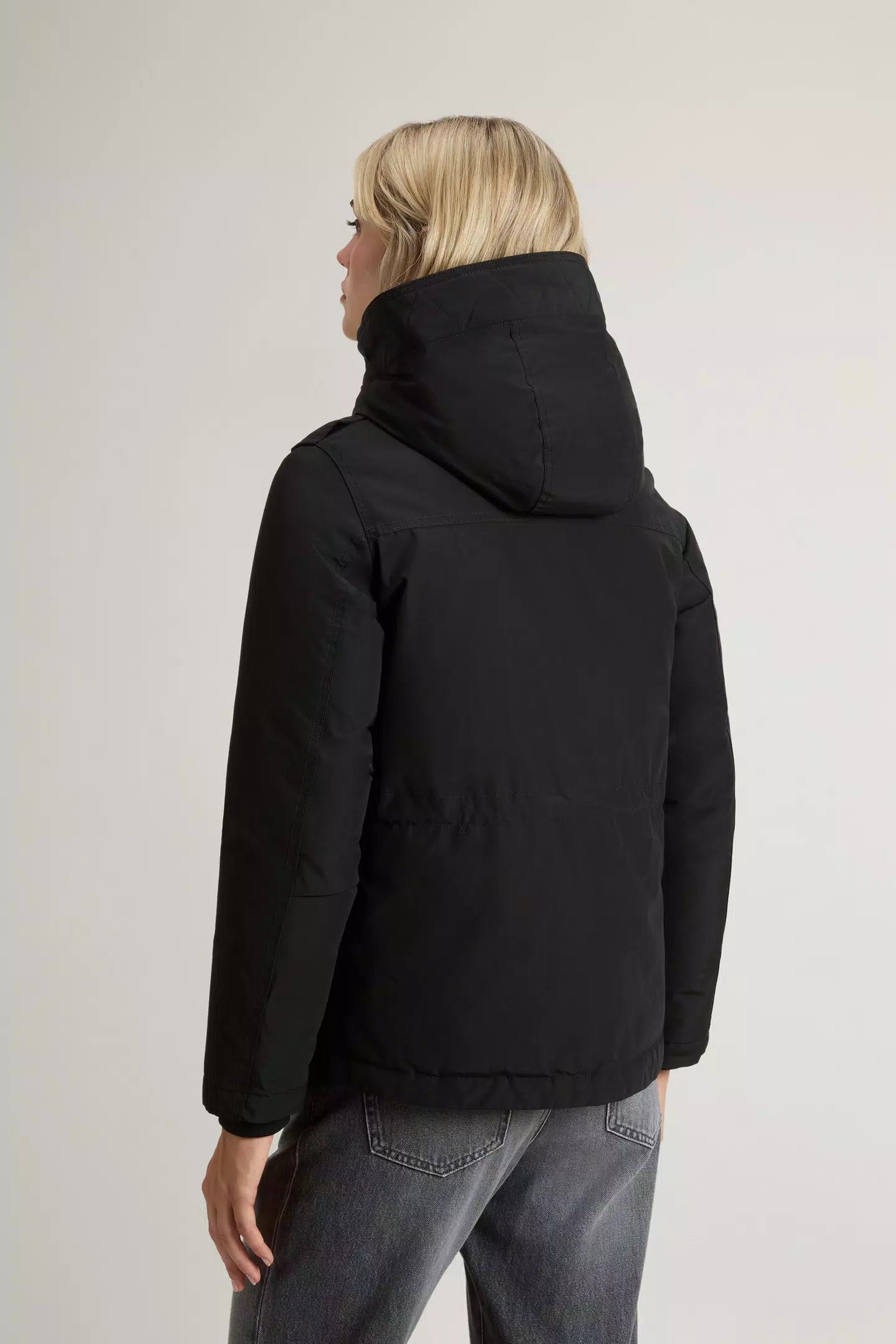 Woolrich Giubbotto MILITARY JKT Donna Mod. CFWWOU2075FRUT0001 BLK BLACK Nero