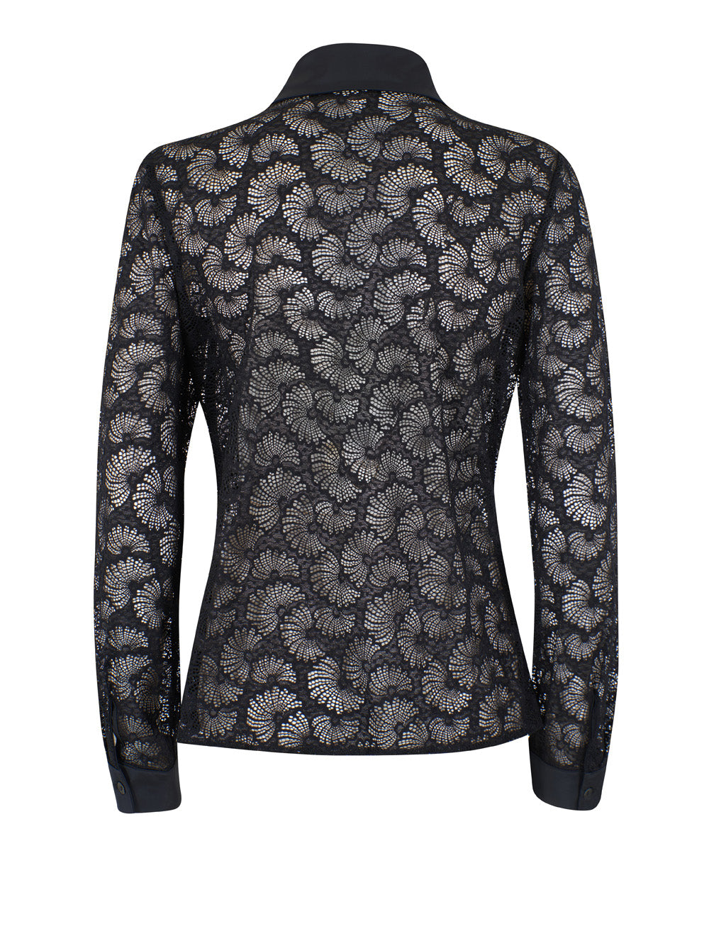Camicia Yes Zee In Pizzo da Donna - Nero