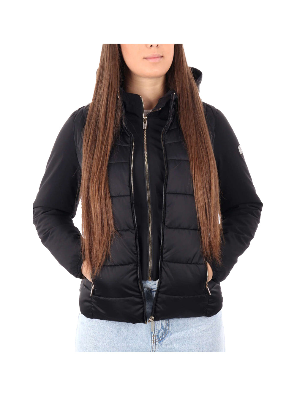 Yes Zee Giubbotto corto Donna Mod. J045 M800 081 Nero
