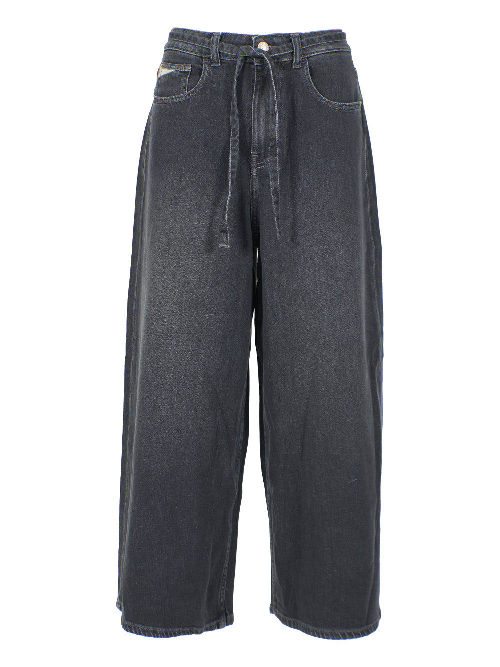 Jeans Wide Yes Zee da Donna - Nero