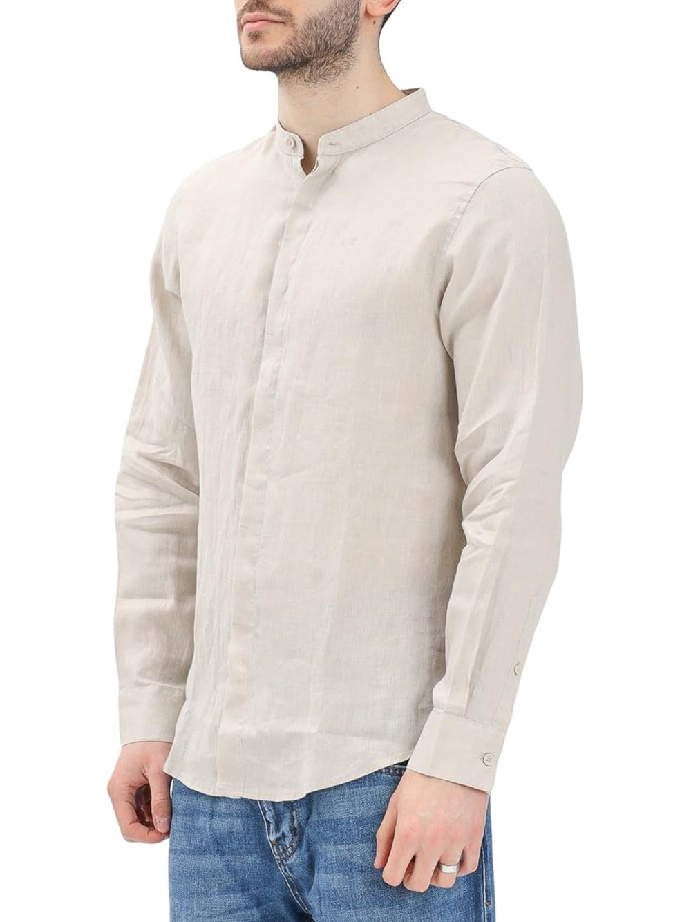 A|X Armani Exchange Camicia Manica Lunga Uomo Mod. XM001222 AF14619 U1102 Corda Marrone