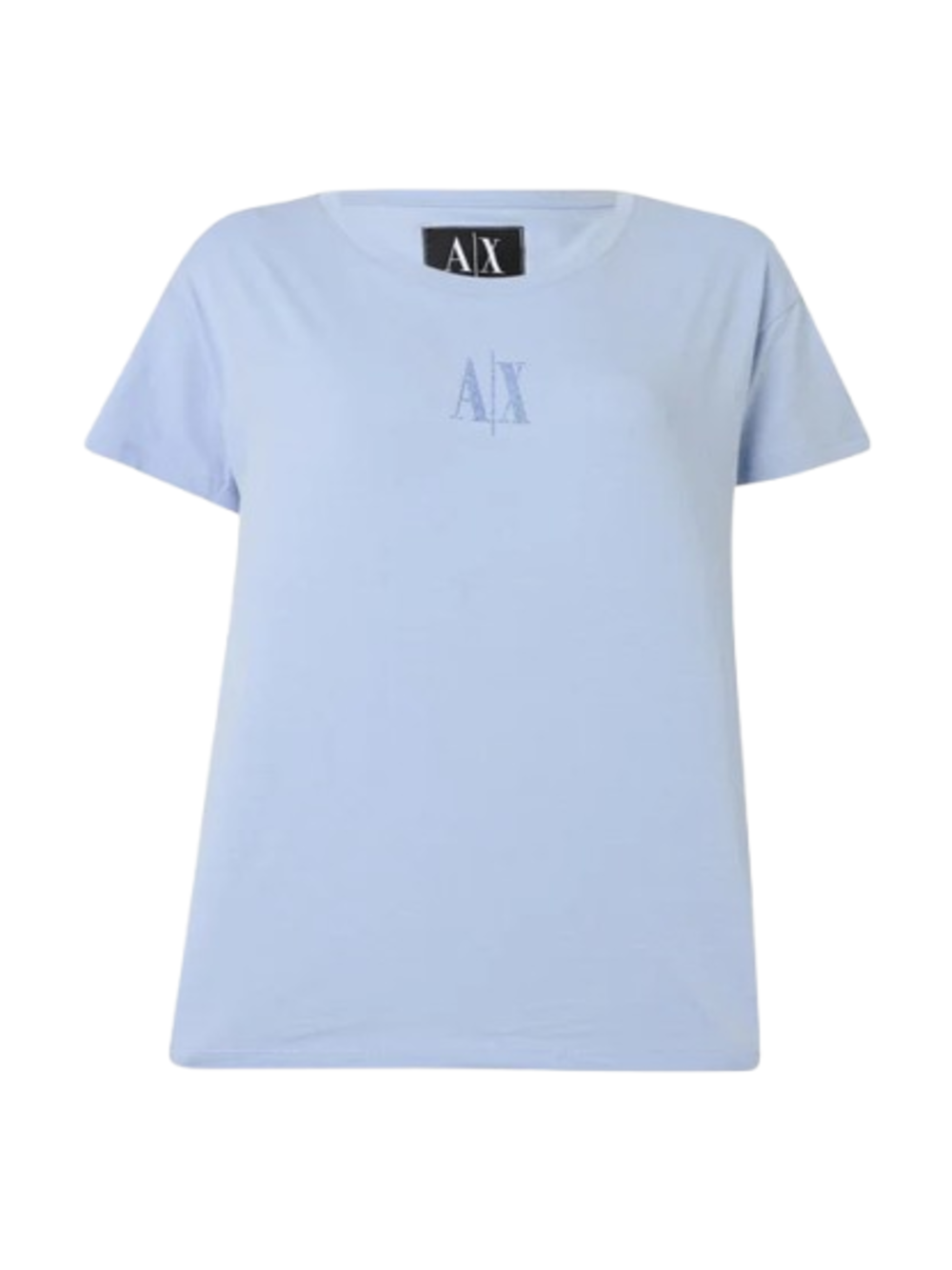 A|X Armani Exchange T-shirt Donna Mod. XW000830 AF10356 U3393 Celeste Blu