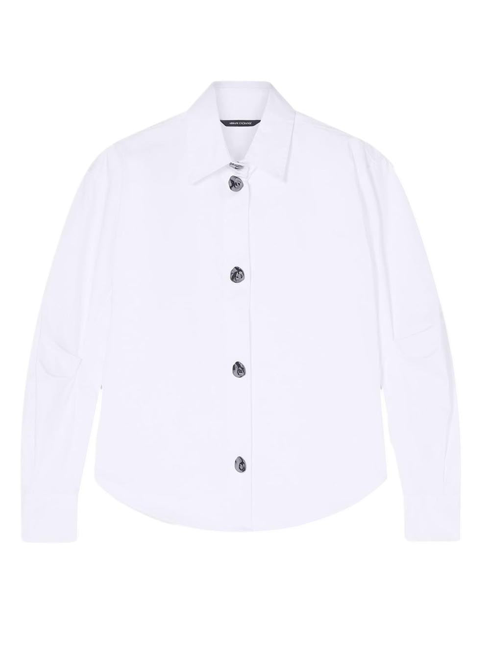 A|X Armani Exchange Camicia Manica Lunga Donna Mod. XW002008 AF18862 U0002 Bianco